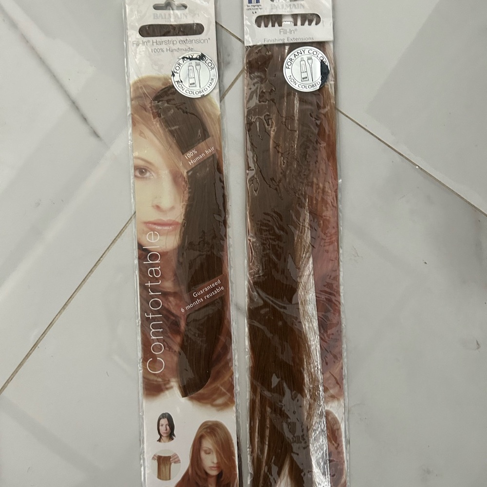 Balmain 100% Human Hair Finishing Extensions-Auburn NWT